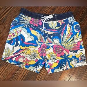 Panama Jack The Original Men’s Hawaiian Beach Board Shorts Sz 34 Drawstring